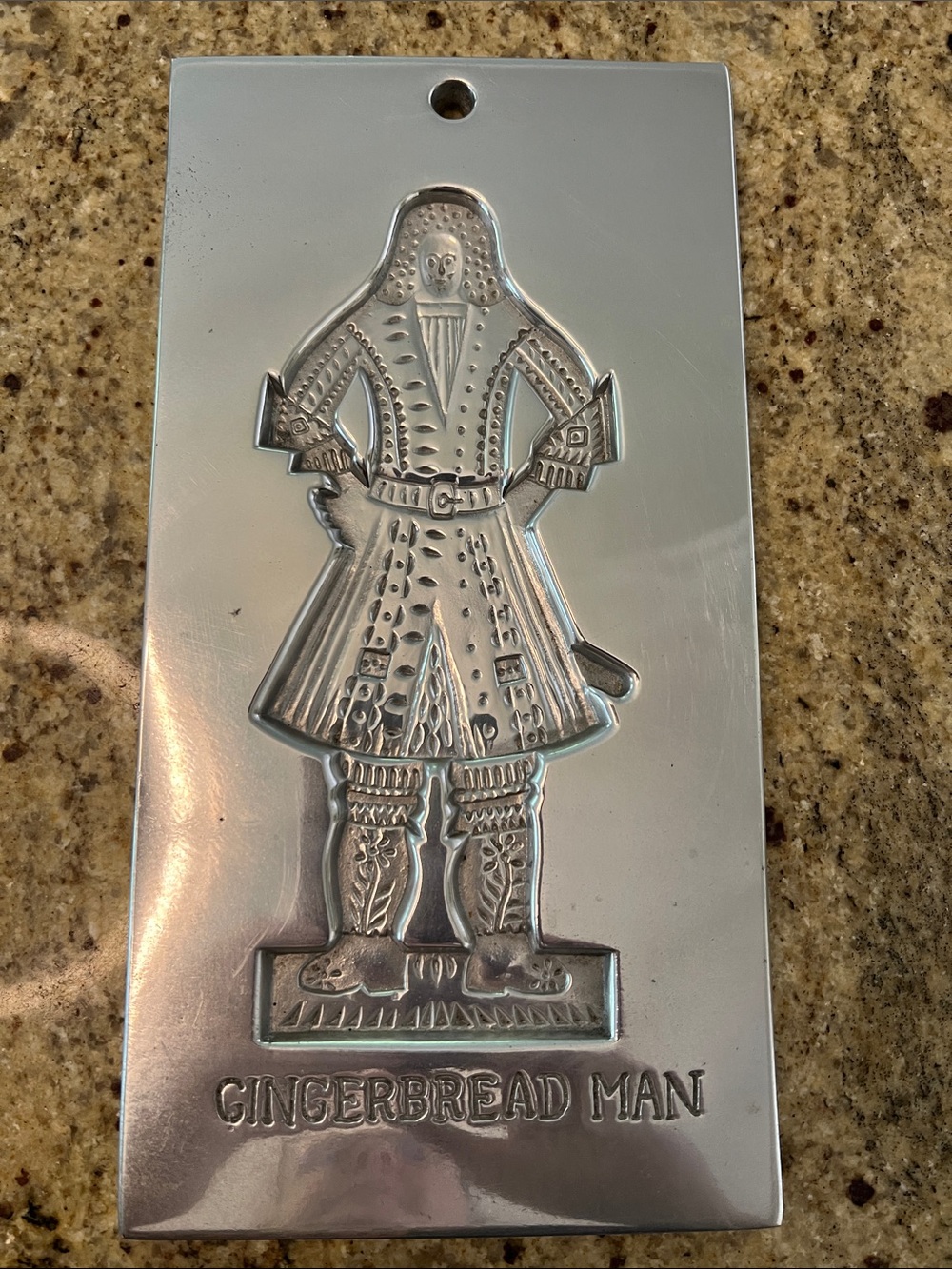 Williamsburg Gingerbread Man Metal Cookie Mold - Silver